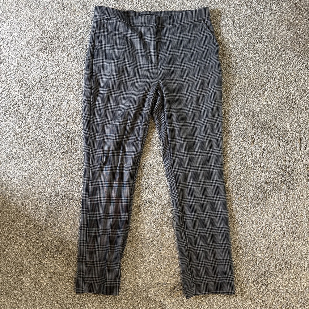 Banana Republic Women's Slim Plaid Ankle High Rise‎ Dress Pants Size 12